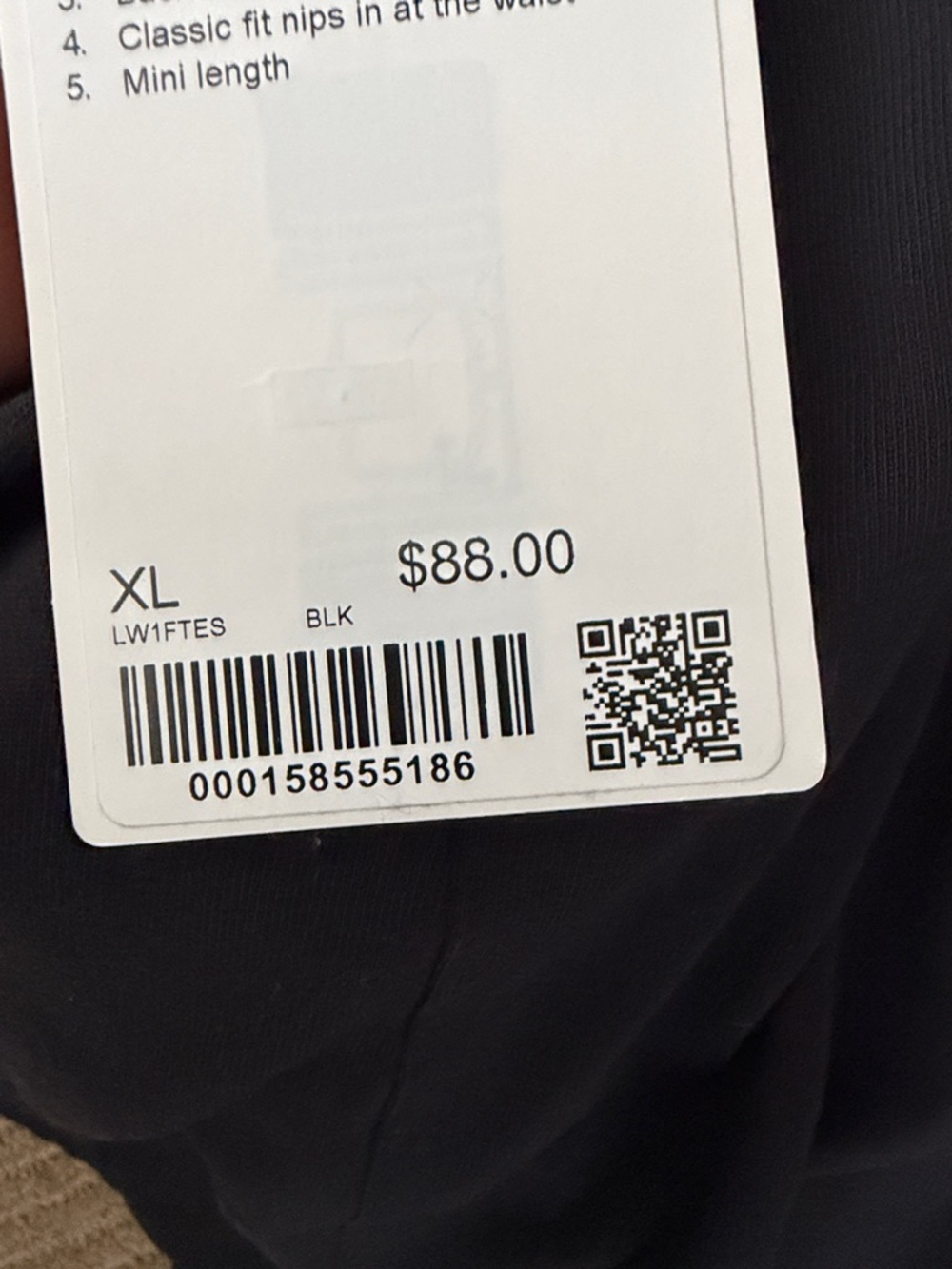 lululemon athletica Cotton Jersey Open-Back Mini Dress, Black, XL - Picture 9 of 9